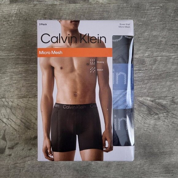 Calvin Klein CK Micro Mesh Boxer Briefs 3 Pack Men's Size XTRA-LARGE - Picture 4 of 4